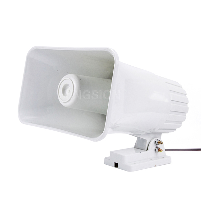 MINGSION Outdoor Waterproof Security Siren Horn Speaker 30W Two Tone Electronic Alarm Emergency Warning System 200Hz-6KHz