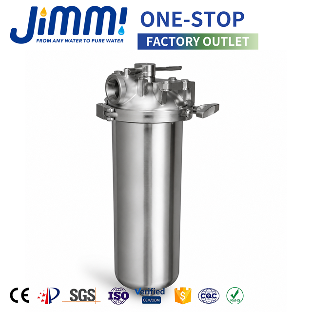 Retail Channel Stainless Steel Water Purifier Single Cartridge Pressure Resistant RO Technology 1000L/Hour Factory