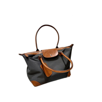 Sac fourre-tout vintage français rétro multicolore en nylon, grande capacité, résistant à l'eau, convertible en sac bandoulière, sac de voyage en polyester