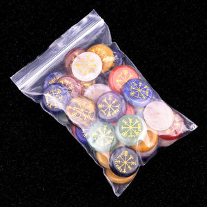 Venta al por mayor de piedras curativas de cristal de bruja Vegvisir de cuarzo rosa de Aventurina Natural, símbolos de regalo DIY de artesanías de cristal antiguas - Product Image 4