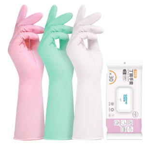 GLN12 12 pouces gants en nitrile gants de cuisson des aliments beauté cuisine vaisselle nettoyage caoutchouc main gants de ménage pour la cuisine - Product Image 1