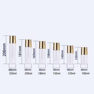 Botella redonda de 100ml, 120ml, 150ml, 180ml, 200ml, 250ml, botella de espray de tóner con tornillo para maquillaje facial, botella de tóner cosmético de oro rosa - Product Image 2