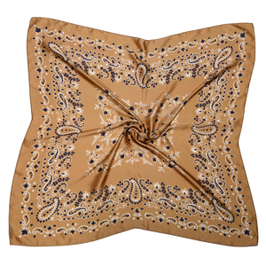 ผ้าพันคอสี่เหลี่ยมลายเสือดาวแบบซ้อนทับ 70x70 ซม. ผ้าซาตินโพลีเอสเตอร์ ผ้าคลุมไหล่สไตล์ลำลองสำหรับผู้หญิง - Product Image 4