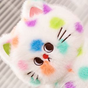 Divertido Emoticon Polka Dot gato blanco peluche 60cm lindo Rosa negro Polka Dot gato felpa almohada - Product Image 4