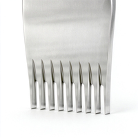 Poinçon hexagonal en acier SKD11 pour cuir, ciseau à coudre, pas de 2,7/3,0/3,38/3,85 mm, 2 ou 9 dents, outil de poinçonnage pour artisanat du cuir