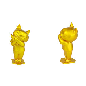 공장 도매 금 금속 수지 포춘 고양이 동상 장식 사무실 장식 부 조각 기념품 선물 공예 가정 장식 - Product Image 4