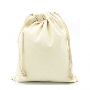 Reusable Shopping <b>Bags</b> Cotton <b>Canvas</b> Tote <b>Bags</b> With Designer Custom Logo Printed Small Cloth Cotton Linen <b>Drawstring</b> <b>Bags</b> - Product Image 2