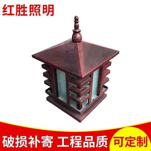 Lámpara de pilar LED retro china para exteriores, cuerpo de aluminio, montaje semiempotrado para iluminación de pared de jardín o villa. - Product Image 5
