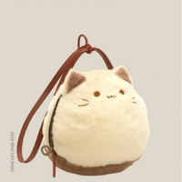 Sac à main décontracté en coton pour femmes, adorable peluche de chat Mao Mao, dessin animé, promotionnel