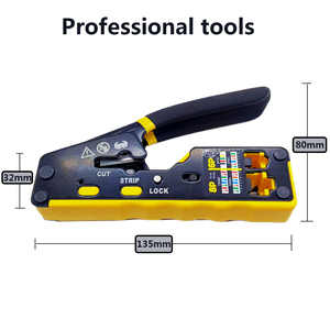 Đa chức năng RJ45 Uốn Tóc bồng công cụ với cáp Cutter vũ nữ Thoát Y cho RJ11 RJ12 Modular cắm Cat3 <span class=keywords><strong>CAT5e</strong></span> CAT6 cáp Ethernet - Product Image 2