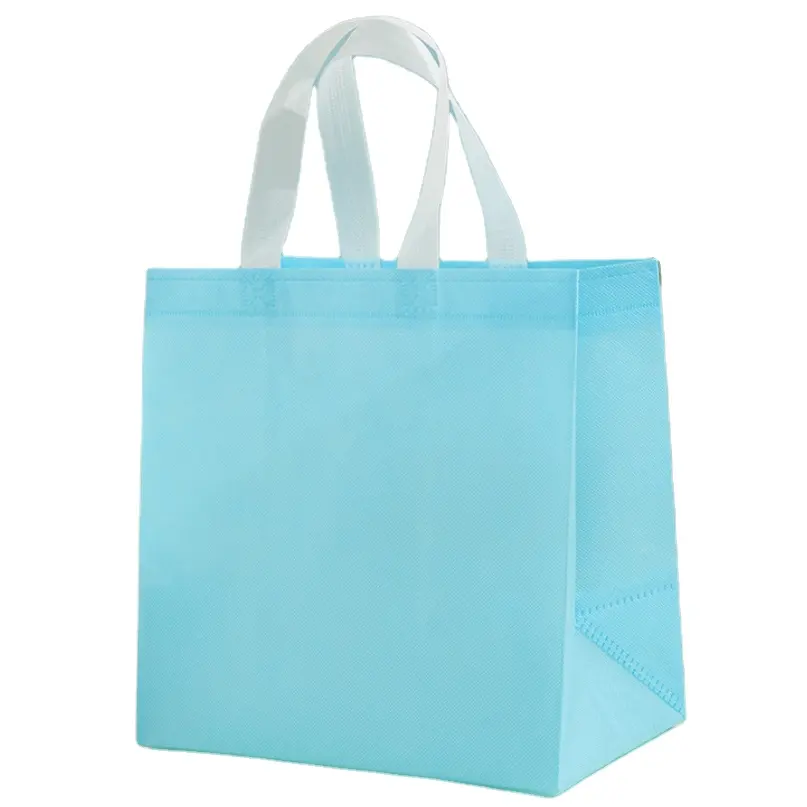 Vente en gros de sacs en PET non tissés, fourre-tout épaissi écologique pour magasin de vêtements, pouvant être imprimés pour l'emballage d'aliments pour animaux de compagnie