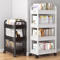 Chariot utilitaire mobile multifonction en plastique, étagère de rangement multi-niveaux, chariot roulant étroit pour gagner de la place