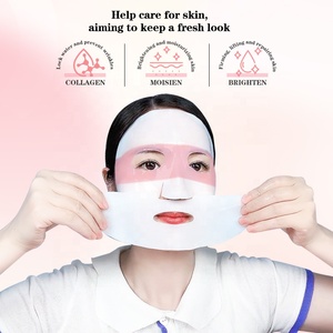 แผ่นมาส์กหน้าไฮโดรเจลคอลลาเจนสีชมพู 2 สี แบรนด์ส่วนตัว สูตรกระชับผิว ชุ่มชื้น กระจ่างใส ผลิตภัณฑ์บำรุงผิวสไตล์เกาหลี - Product Image 4