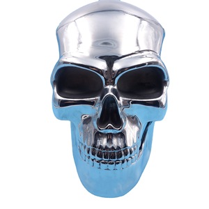 Crâne en métal réaliste, artisanat en acier inoxydable, couleur alliage de zinc, décoration d'Halloween, utilisation en intérieur - Product Image 5