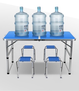 HISPEED Table de Camping Pliante en Aluminium pour Repas en Extérieur, Hauteurs 35cm/70cm, Table de Pique-nique Pliable - Product Image 5