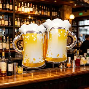 Bicchieri di Birra Gonfiabili in Plastica Riutilizzabili da 92cm per Feste e Decorazioni Esterne - Product Image 4