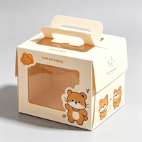 Cajas de Embalaje para Pastelería Personalizadas con Ventana, MOQ Bajo, Cajas de Cartón Blanco para Pasteles de 4, 8 y 10 Pulgadas