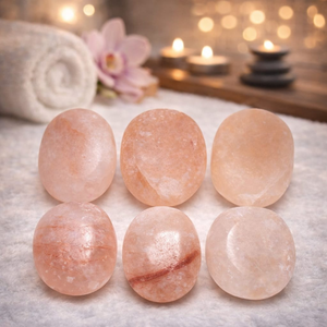 Bain détoxifiant et chaussettes de massage au sel rose de l'Himalaya naturel avec des matériaux biologiques, forme de pierre réelle, technique ronde - Product Image 2