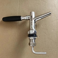 , Robinet de cidre de vin de bière en acier inoxydable 316L avec contrôle de débit à levier, compensateur en ligne en acier inoxydable avec assemblage de tige