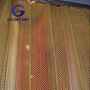 ผ้าม่านตาข่ายสแตนเลสกั้นเป็นโซ่สำหรับสำนักงานแผ่นกั้นหน้าจอตกแต่งด้วยบริการตัดตามแบบ - Product Image 6