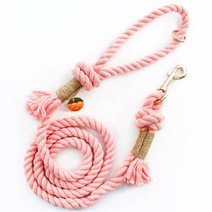 Guinzaglio per cani fatti a mano su misura corda rotonda in cotone per animali domestici con accessori di addestramento sostenibile in stile Designer per cani - Product Image 3