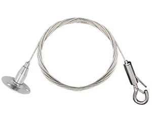 Kit de <span class=keywords><strong>suspension</strong></span> réglable pour éclairage suspendu avec câble de fixation au plafond et pince de maintien de câble - Product Image 5