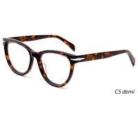 Montures de lunettes en acétate œil de chat de luxe pour dames Montures de lunettes en acétate transparent à la mode Montures optiques de haute qualité