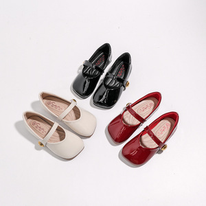 Chaussures plates de princesse pour enfants, chaussures de cérémonie de princesse, ballerines de princesse, chaussures de demoiselle d'honneur pour mariage, fête ou école - Product Image 1