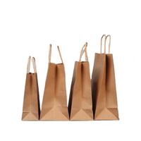 Sacs en papier personnalisés pour la publicité, sacs en papier brun bon marché avec poignée pour l'emballage