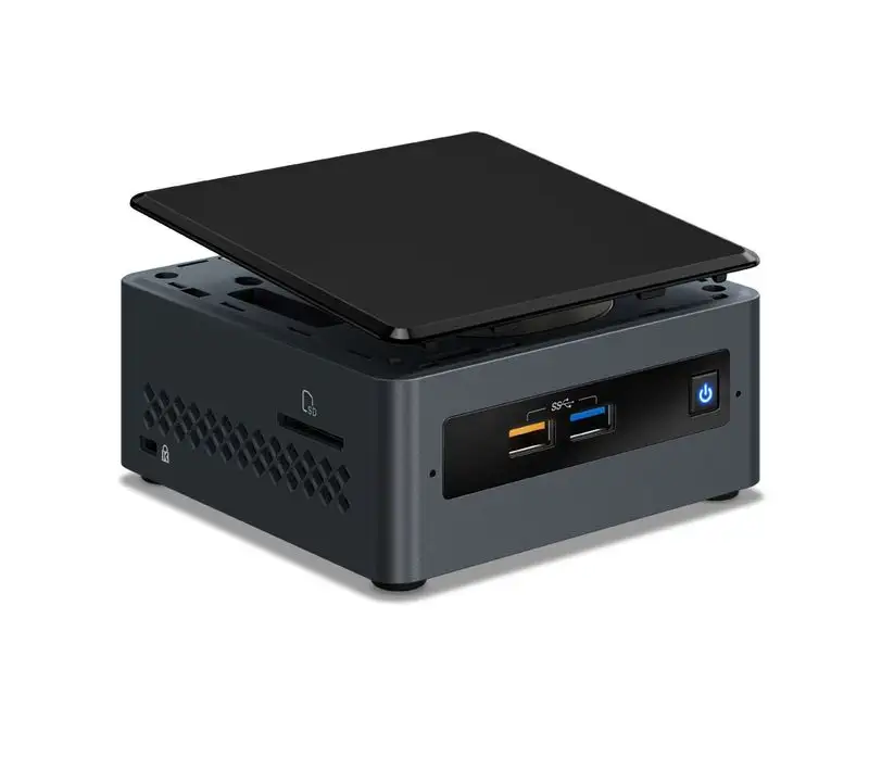 इंटेल NUC 7 आवश्यक डेस्कटॉप कंप्यूटर इंटेल Celeron J4005 दोहरे कोर 4M कैश, 1.5 GHz, अप करने के लिए 2.80 GHz मिनी पीसी
