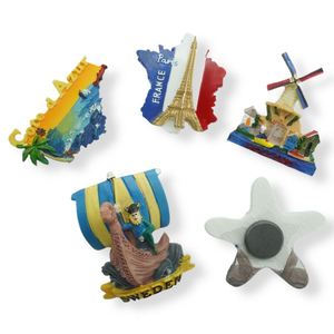 Autocollant magnétique en résine 3D imprimé sur mesure, design Art déco moderne, format moyen pour réfrigérateur - Product Image 4