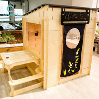 Casita de Juegos Modular de Madera para Niños, Resistente al Agua y a los Rayos UV, para Jardín o Patio Trasero