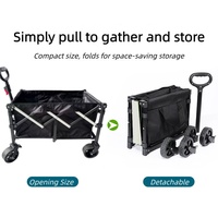 Chariot pliable pour la vente en ligne, dimensions standard, chariot utilitaire d'extérieur avec roues amovibles