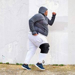 แผ่นรองรับข้ออักเสบขนาดใหญ่ปรับได้แผ่นรองเข่าอุปกรณ์กีฬา<span class=keywords><strong>6XL</strong></span> รัดเข่าขนาดใหญ่พิเศษพร้อมตัวยึดด้านข้าง - Product Image 4