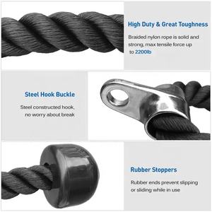 <span class=keywords><strong>Cuerda</strong></span> de Tríceps CHENGMO SPORTS de Alta Calidad para Curl de Bíceps y Tríceps, <span class=keywords><strong>Cuerda</strong></span> de Tracción para Tríceps con Excelentes Agarres, <span class=keywords><strong>Cuerda</strong></span> de Tríceps de Nailon - Product Image 3