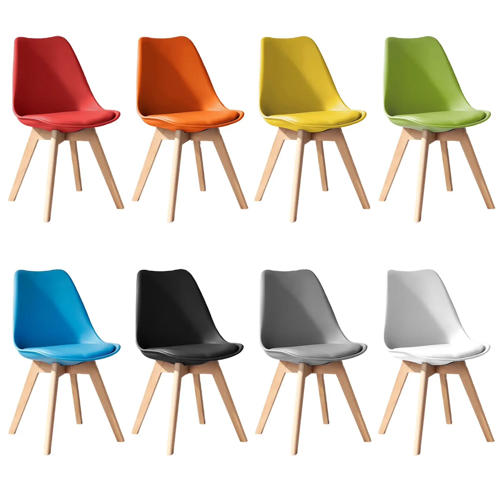 Free Sample High Quality Modern Wood Leg Dinning Plastic Chairs Cheap Price Restaurant Occasional Chair Modern