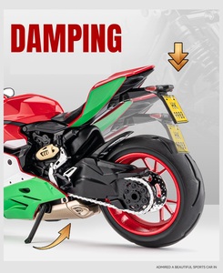 Kids 1:12 Pull Back Metal Die Cast Mini Modelo de motocicleta Juguetes con sonido ligero - Product Image 2