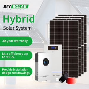 Système d'énergie solaire hybride 1,2 kW, stockage <span class=keywords><strong>de</strong></span> batterie au lithium 1200 W, onduleur MPPT, ensemble <span class=keywords><strong>de</strong></span> panneaux photovoltaïques, vente directe d'usine, package complet - Product Image 1