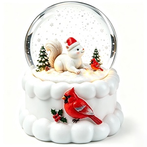 Bola de Nieve Navideña Coleccionable Personalizada, Decoración para el Hogar, Regalo, Figura de Ardilla de Resina, Globo de Nieve, Bola de Agua Navideña para Escritorio, Recuerdo, Regalo - Product Image 3