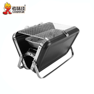 Parrilla de barbacoa para acampar al aire libre, parrilla de barbacoa de carbón plegable portátil de acero inoxidable - Product Image 2