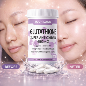 Gélule de Glutathion de Haute Qualité Marque Propre OEM, Formule Blanchissante Extra Forte avec Retardement du Vieillissement et Collagène pour Adultes - Product Image 1