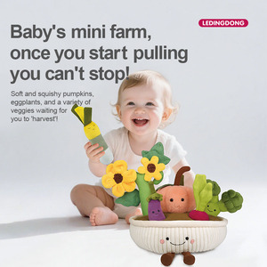 Jouets d'imitation alimentaire Montessori, plantes en peluche mignonnes, ensemble de jardin potager, ma première mini <span class=keywords><strong>ferme</strong></span> - Product Image 4