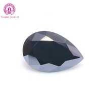 Pierres de moissanite de haute qualité, taille poire, moissanite noire pour bijoux fins