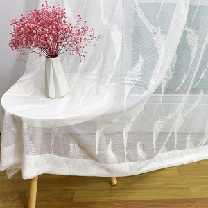 Rouleau d'ombrage en dentelle, 10 pieds ifr, tulle brodé turc, <span class=keywords><strong>organza</strong></span> polyester voile <span class=keywords><strong>blanc</strong></span>, rideau en tissu transparent - Product Image 2