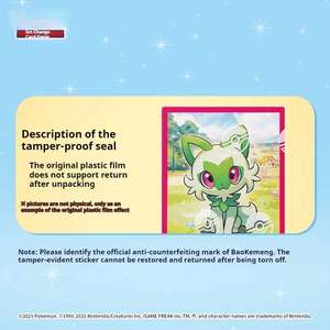 Nouveau Pikachu Kid Toys Pokémon Jeu de Cartes à Collectionner Vol.1/2 Scarlet Violet PTCG Sac Boîte En Plastique Cartes À Collectionner pour Enfants <span class=keywords><strong>Anniversaire</strong></span> - Product Image 6