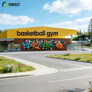 Reinforced Metal Basketball Gym Building High Yield Q355B Steel <b>Frame</b> Professional Construction Hardware - Product Image 1