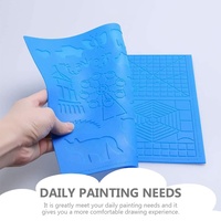 Grand tapis de dessin 3D en silicone pour stylo d'impression 3D, modèle de dessin et d'écriture 3D avec capuchon de protection pour les doigts