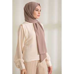 Medina Silk Shawl Mink Long Women's Elegant Headscarf Lightweight Pure Silk Scarf - Product Image 2