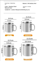 Mug et ustensiles de cuisine en acier inoxydable avec poignée pliable - Tasse à café portable pour la randonnée