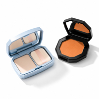 Ensemble de poudres compactes pour le visage 2 en 1, poudre pressée, contrôle du sébum, fini mat, longue tenue, estompe les pores, retouche rapide, miroir, houppette, beauté